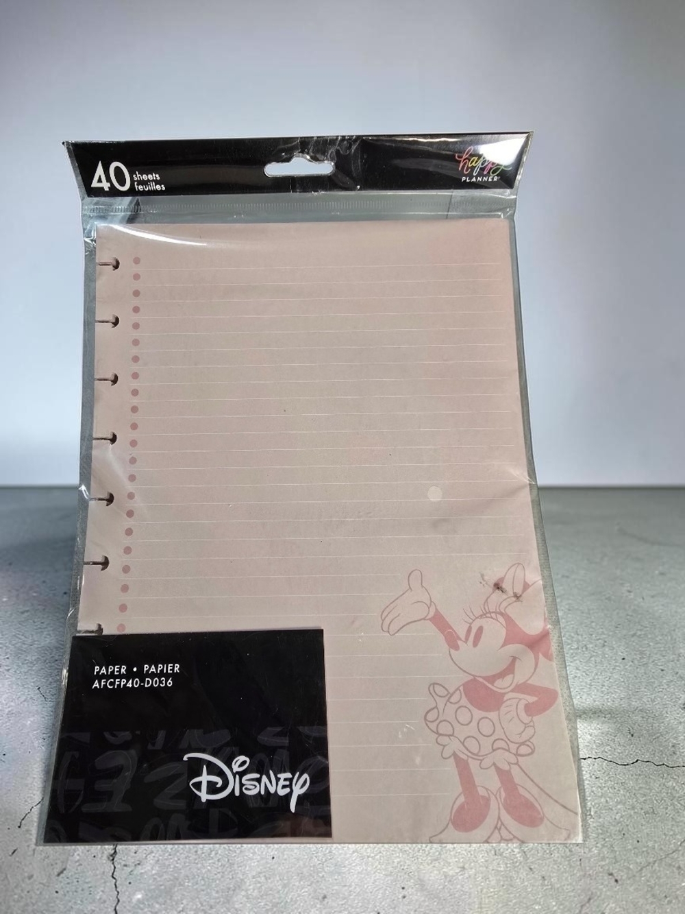 Disney Happy Planner Minnie Mouse Classic Size Filler Paper 40 Sheets NIP
